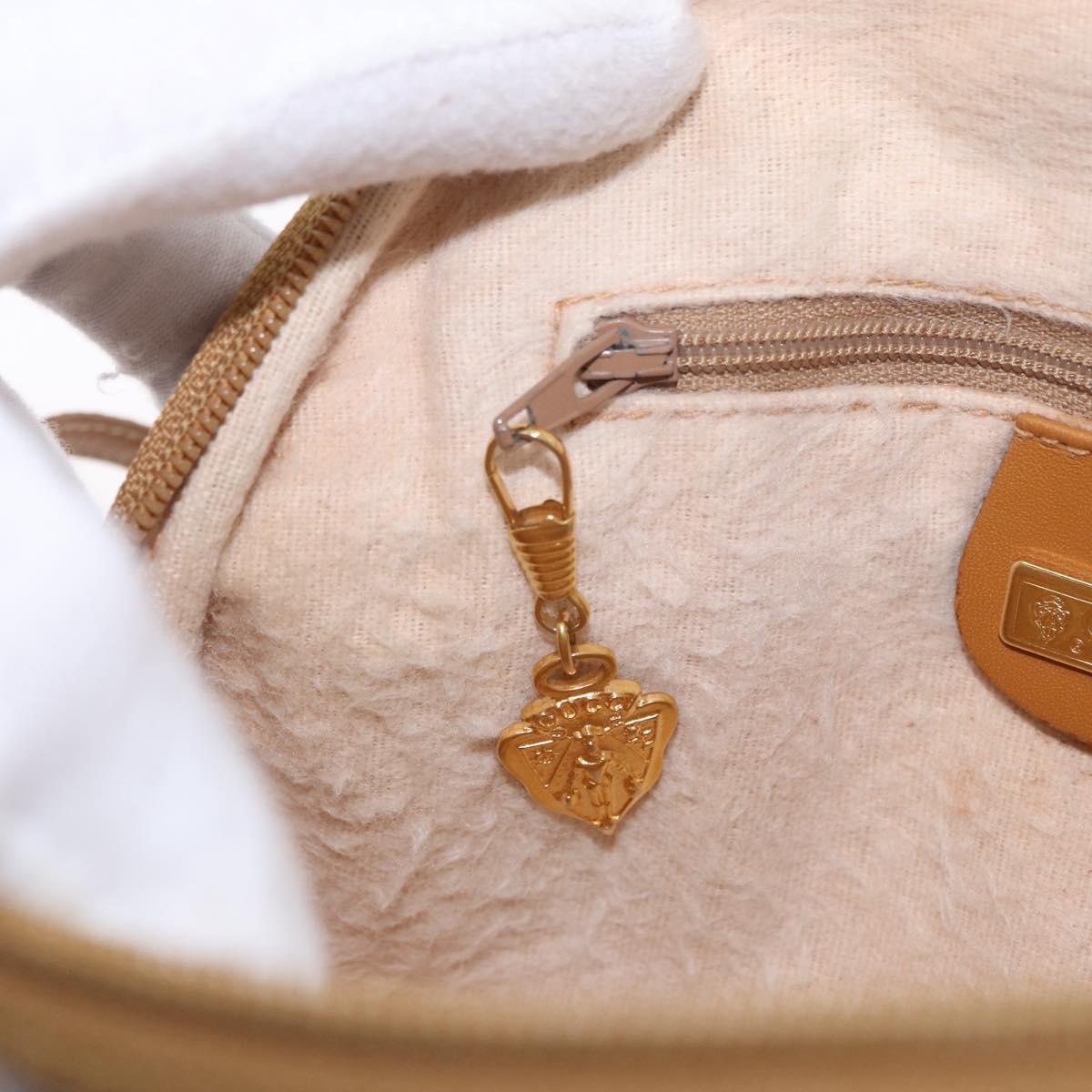 GUCCI Micro GG Supreme Shoulder Bag PVC Beige Gold 007 084 0094 Auth 196603