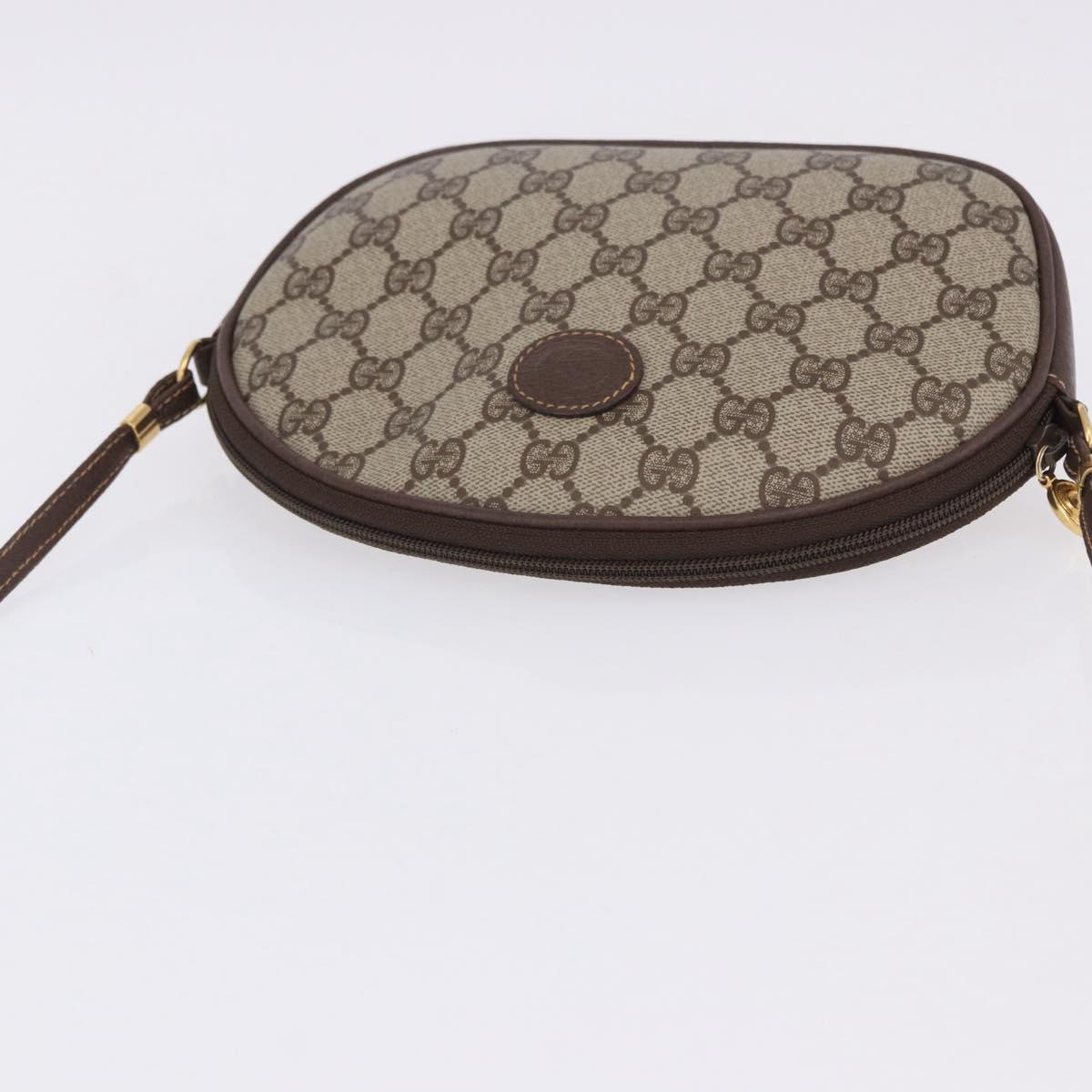 GUCCI GG Supreme Shoulder Bag PVC Beige Gold 007 084 0094 Auth 196606
