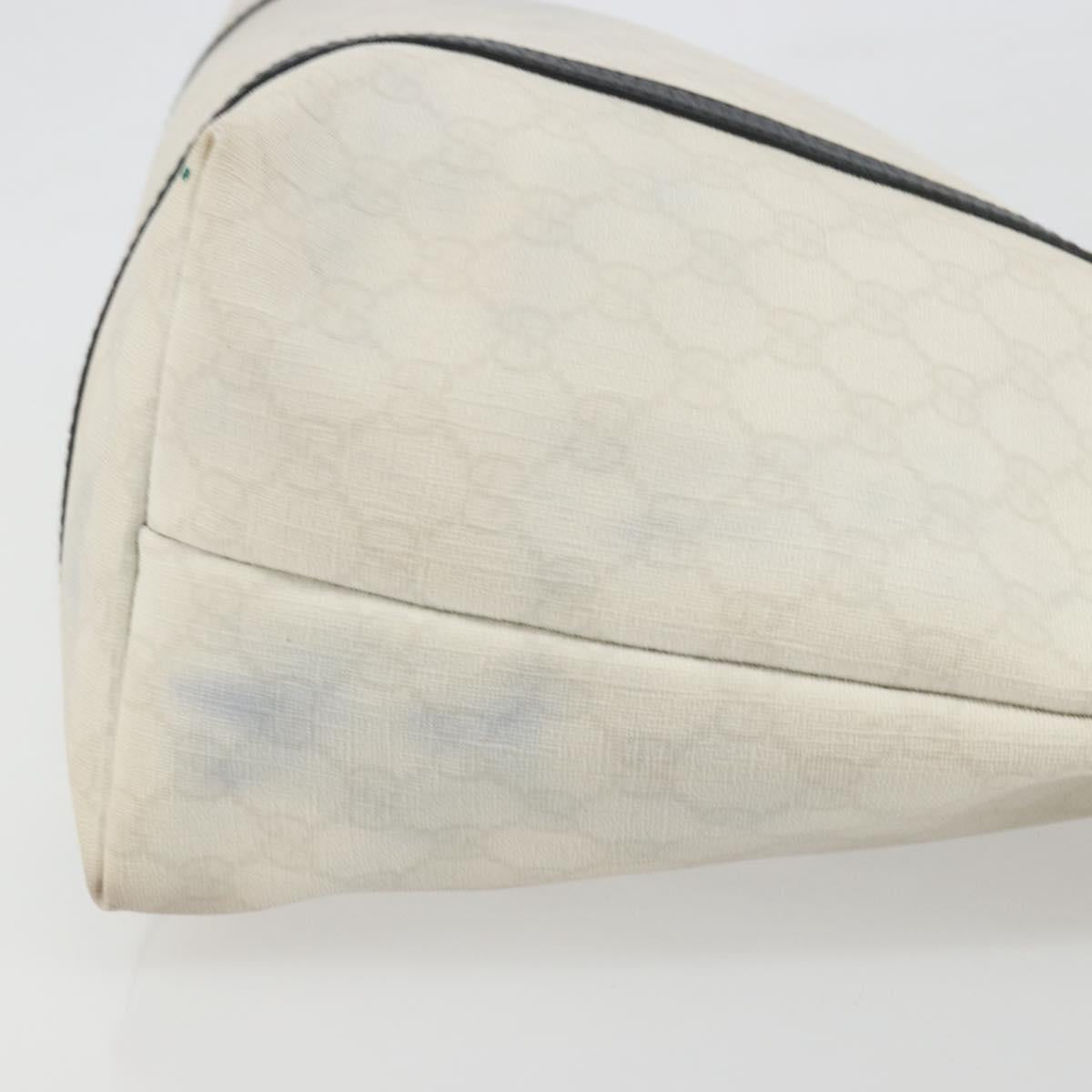 GUCCI GG Supreme Tote Bag PVC White Gold 197953 Auth 196619