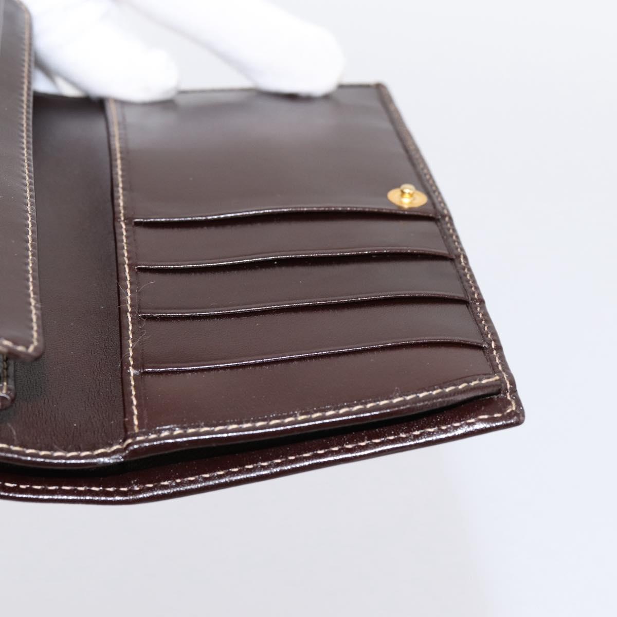 FENDI Zucca Canvas Bifold Wallet Black Brown Auth 196628V