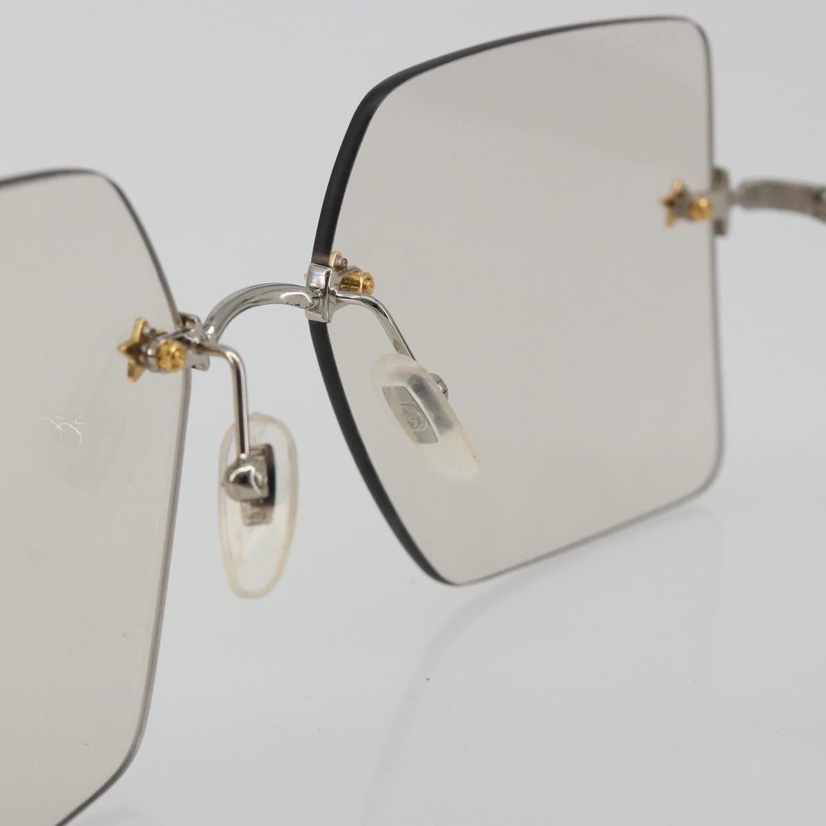 GUCCI Glasses Metal White Silver GG0644S Auth 196630M