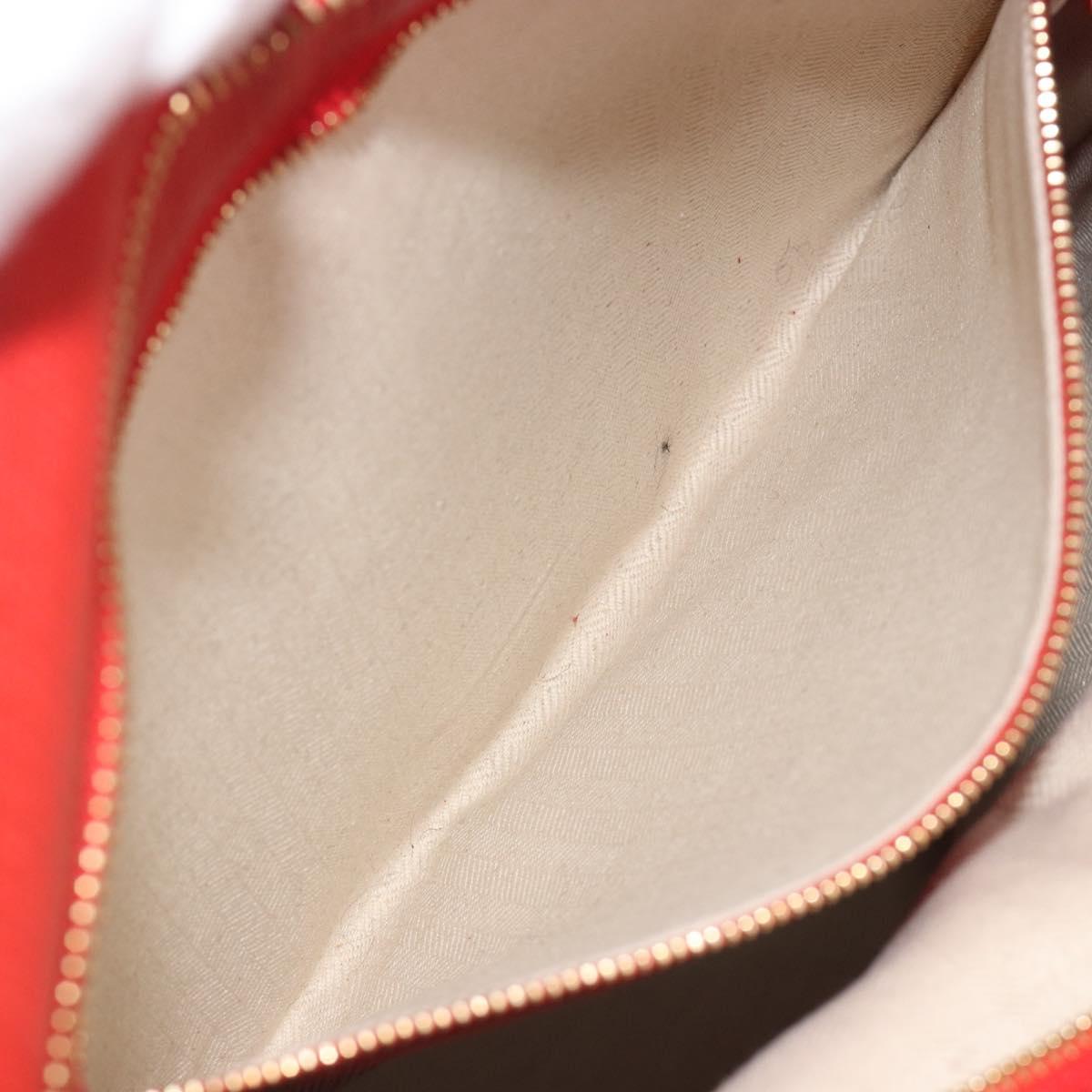 LOEWE Anagram Tote Bag Leather PVC Red Gold Auth 196653A