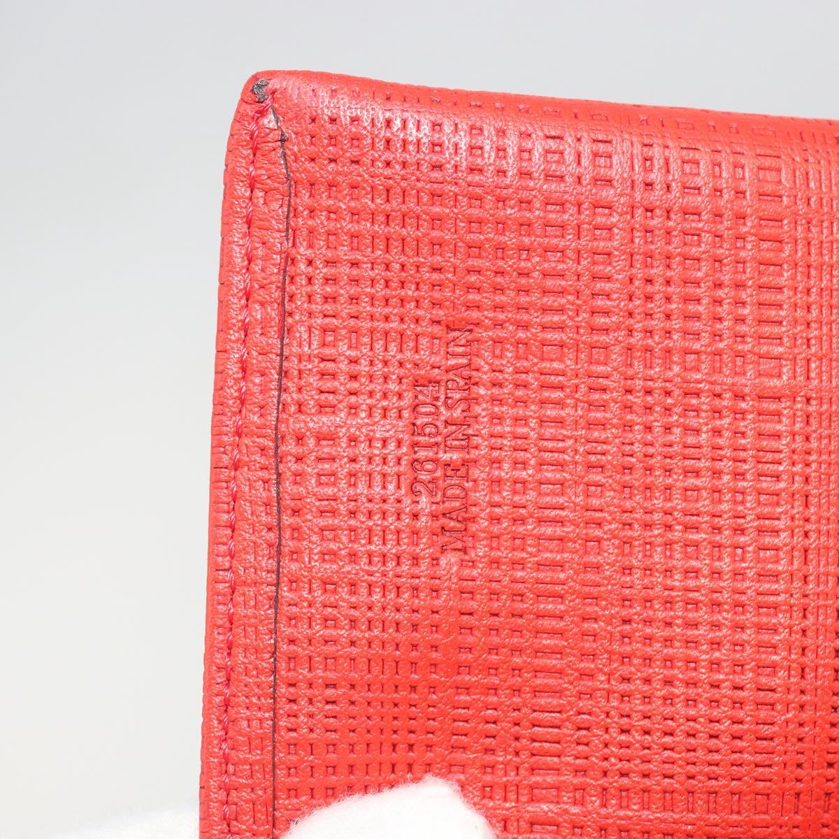 LOEWE Anagram Tote Bag Leather PVC Red Gold Auth 196653A