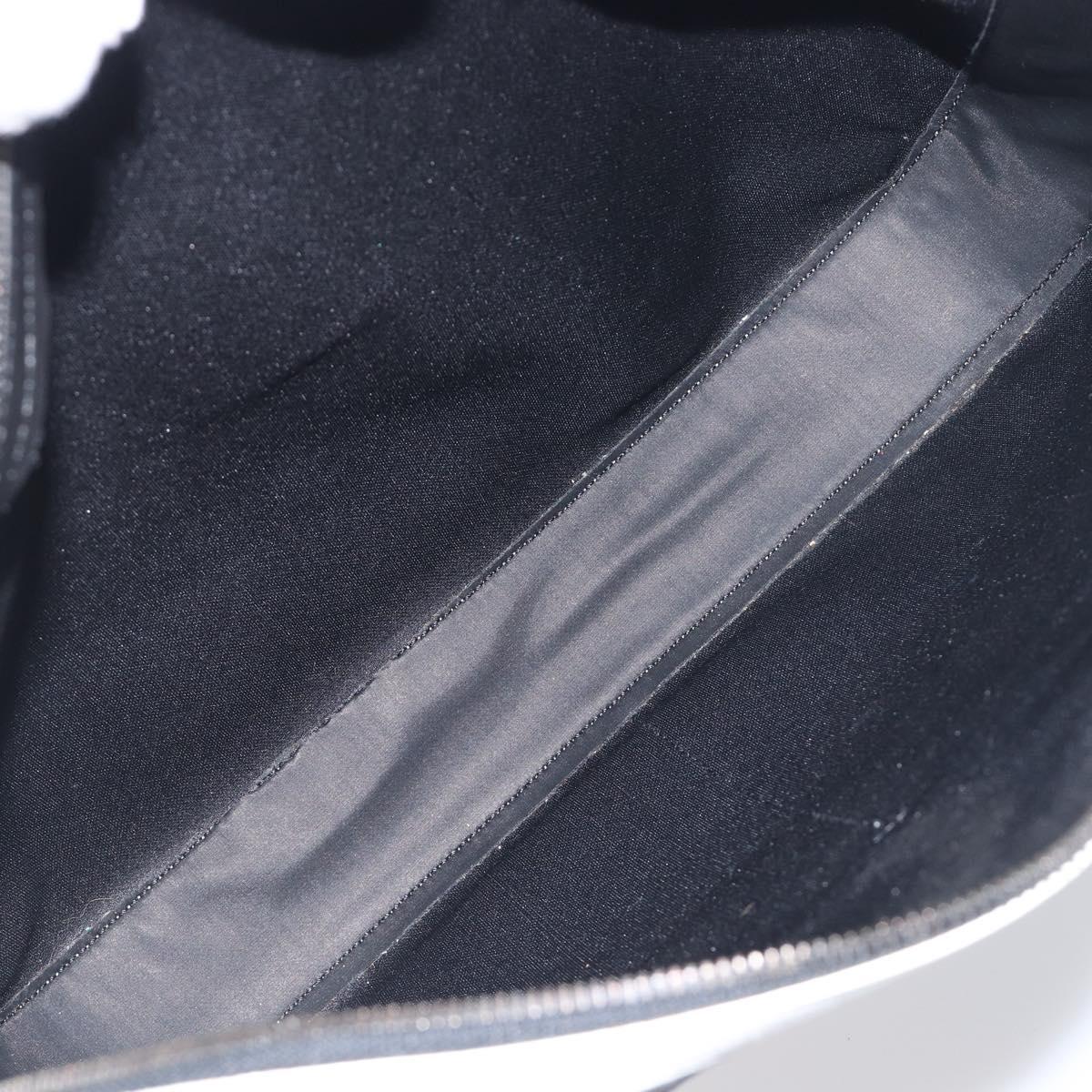 LOEWE Shoulder Bag PVC Leather Black Silver Auth 196654