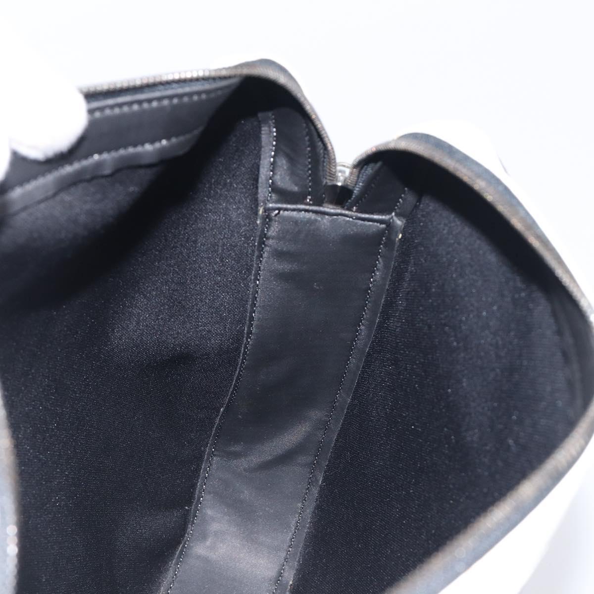 LOEWE Shoulder Bag PVC Leather Black Silver Auth 196654