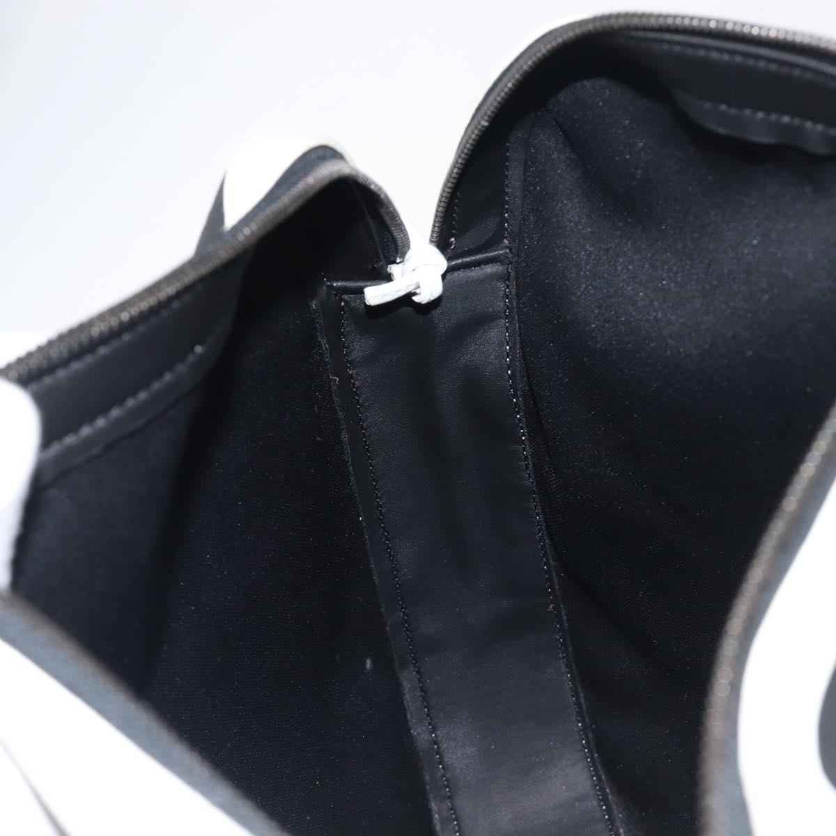 LOEWE Shoulder Bag PVC Leather Black Silver Auth 196654