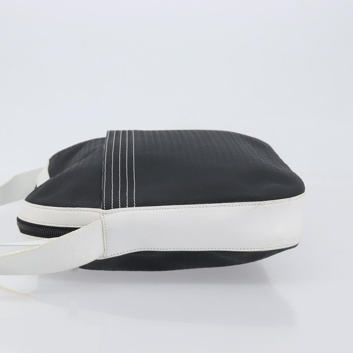 LOEWE Shoulder Bag PVC Leather Black Silver Auth 196654