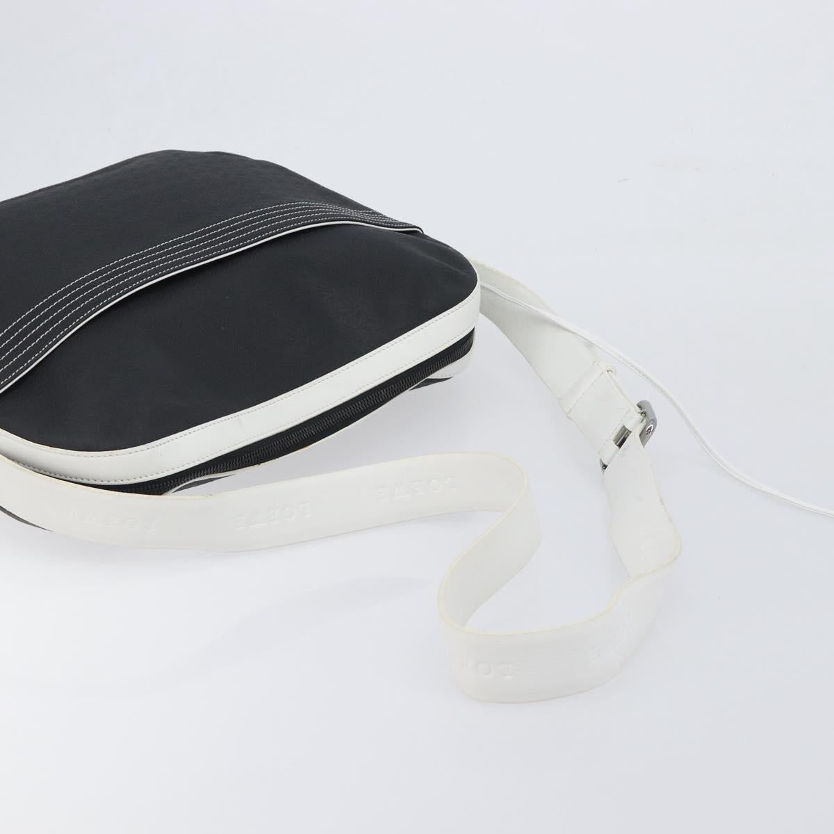 LOEWE Shoulder Bag PVC Leather Black Silver Auth 196654