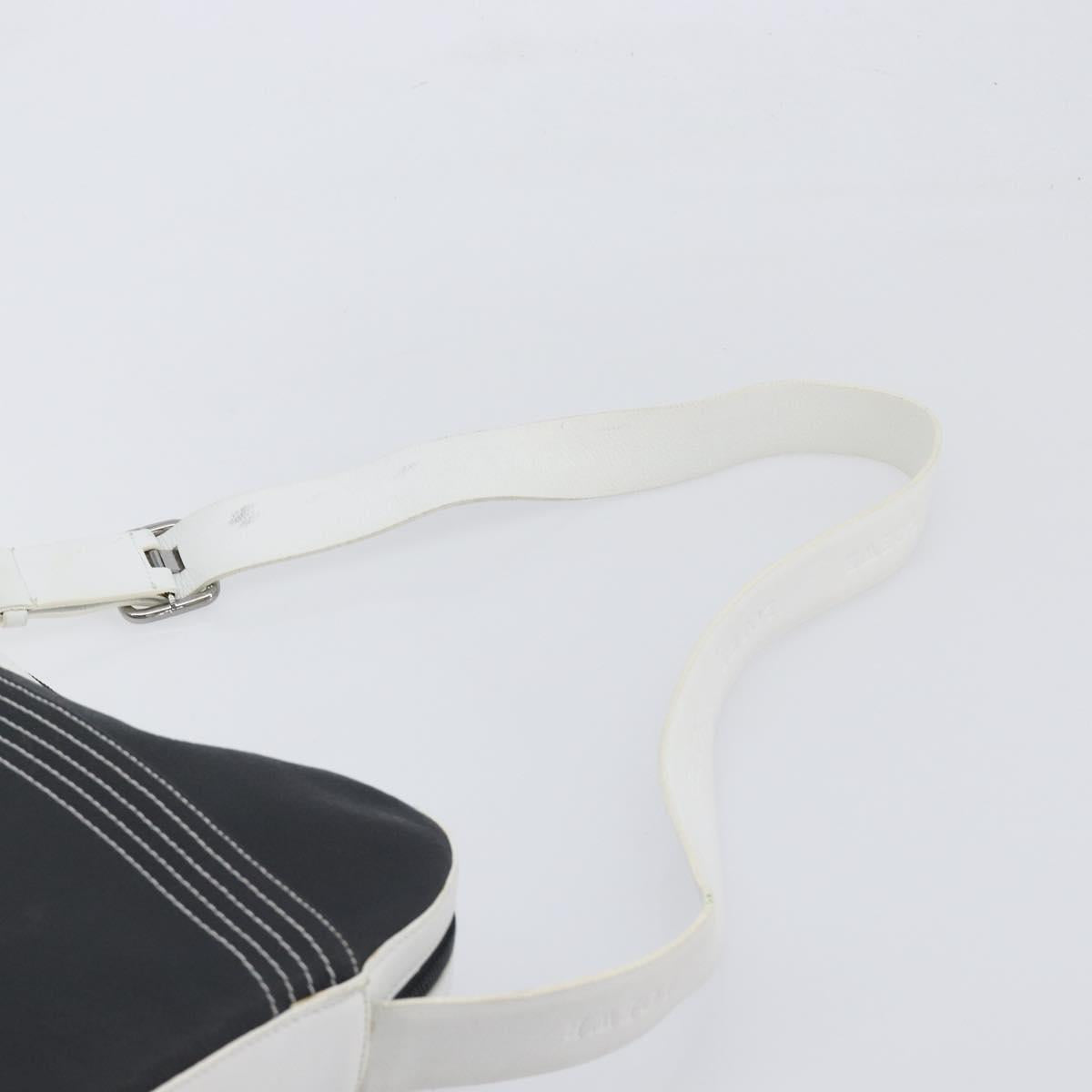 LOEWE Shoulder Bag PVC Leather Black Silver Auth 196654