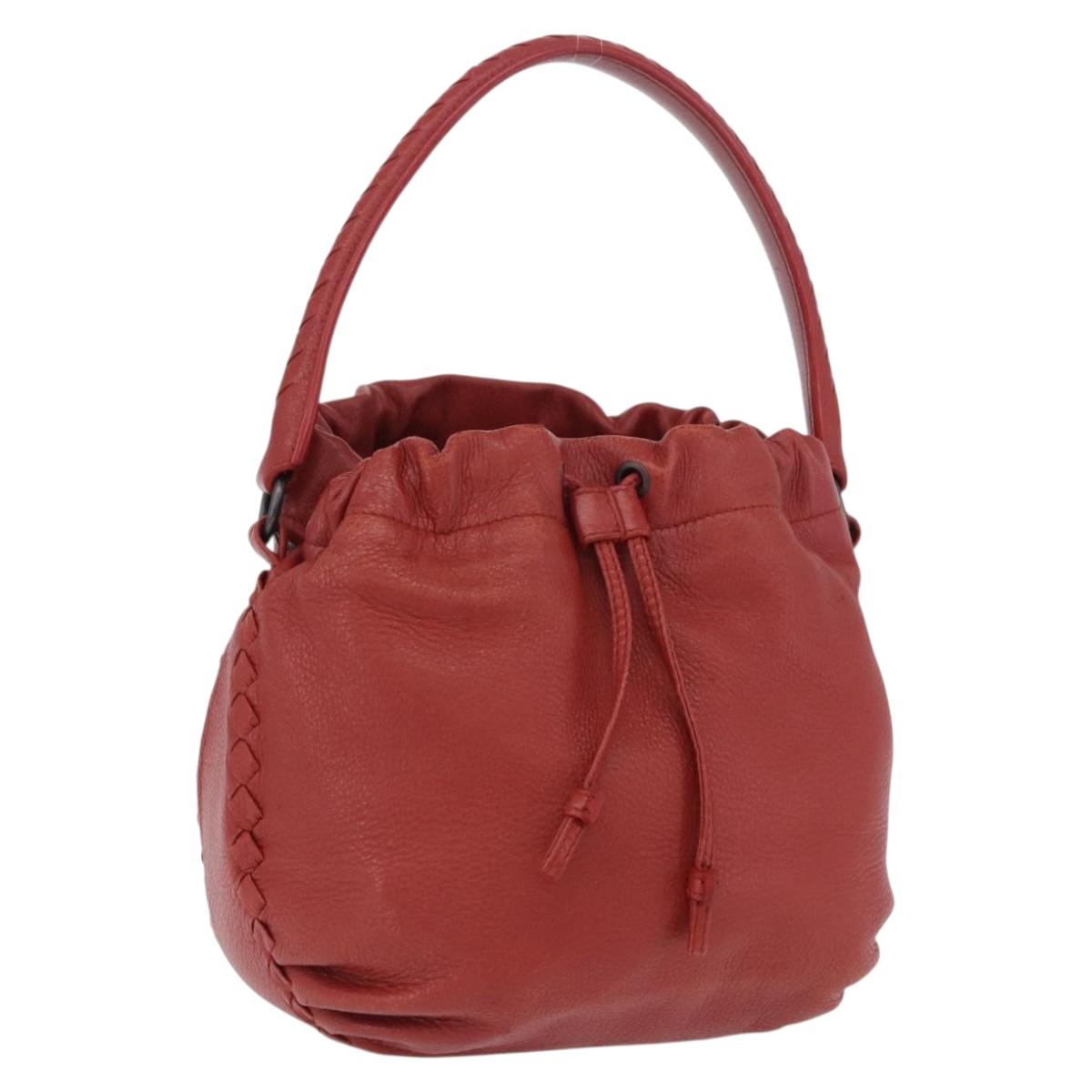 BOTTEGA VENETA INTRECCIATO Hand Bag Leather outlet Red Auth 196655V