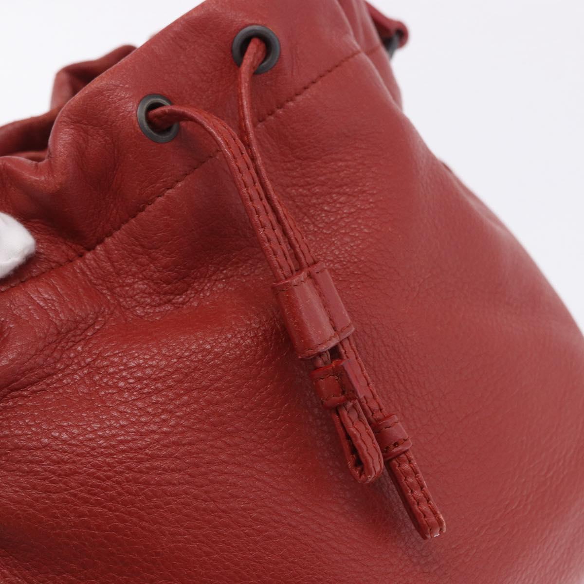 BOTTEGA VENETA INTRECCIATO Hand Bag Leather outlet Red Auth 196655V