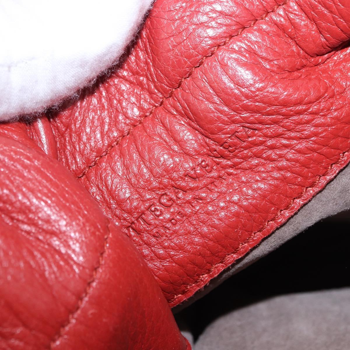 BOTTEGA VENETA INTRECCIATO Hand Bag Leather outlet Red Auth 196655V