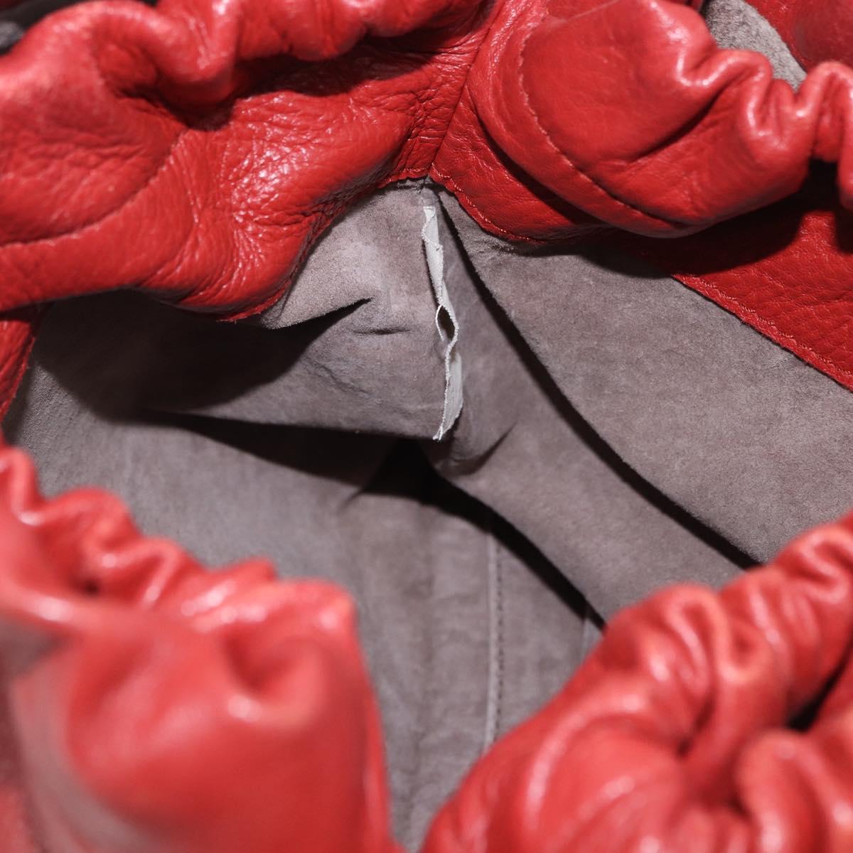 BOTTEGA VENETA INTRECCIATO Hand Bag Leather outlet Red Auth 196655V