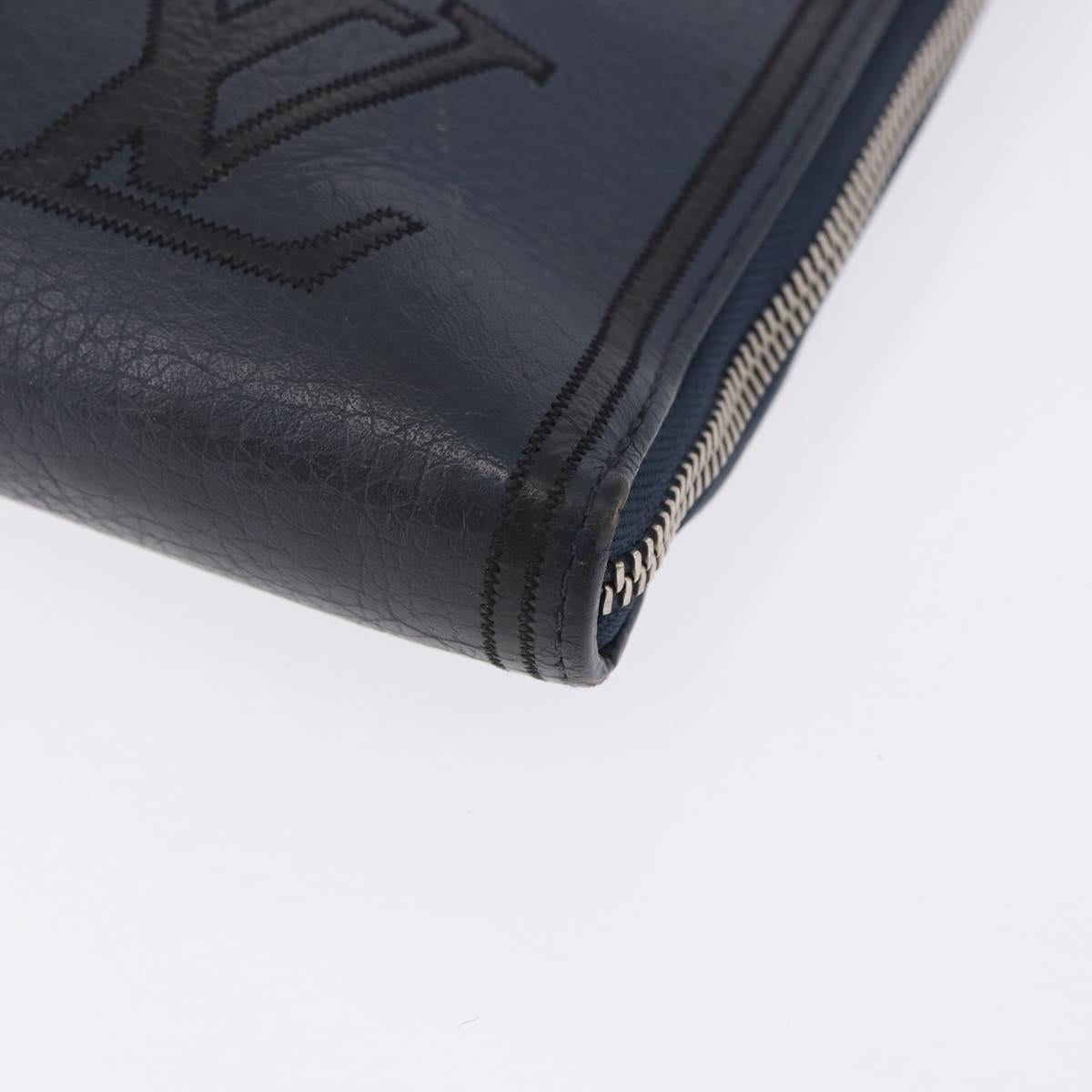 LOUIS VUITTON Pochette Jules GM Bag Taurillon Leather Navy M68235 Auth 196665A