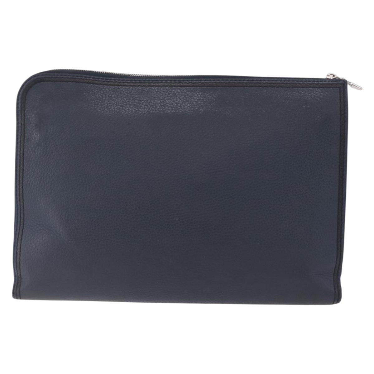 LOUIS VUITTON Pochette Jules GM Bag Taurillon Leather Navy M68235 Auth 196665A