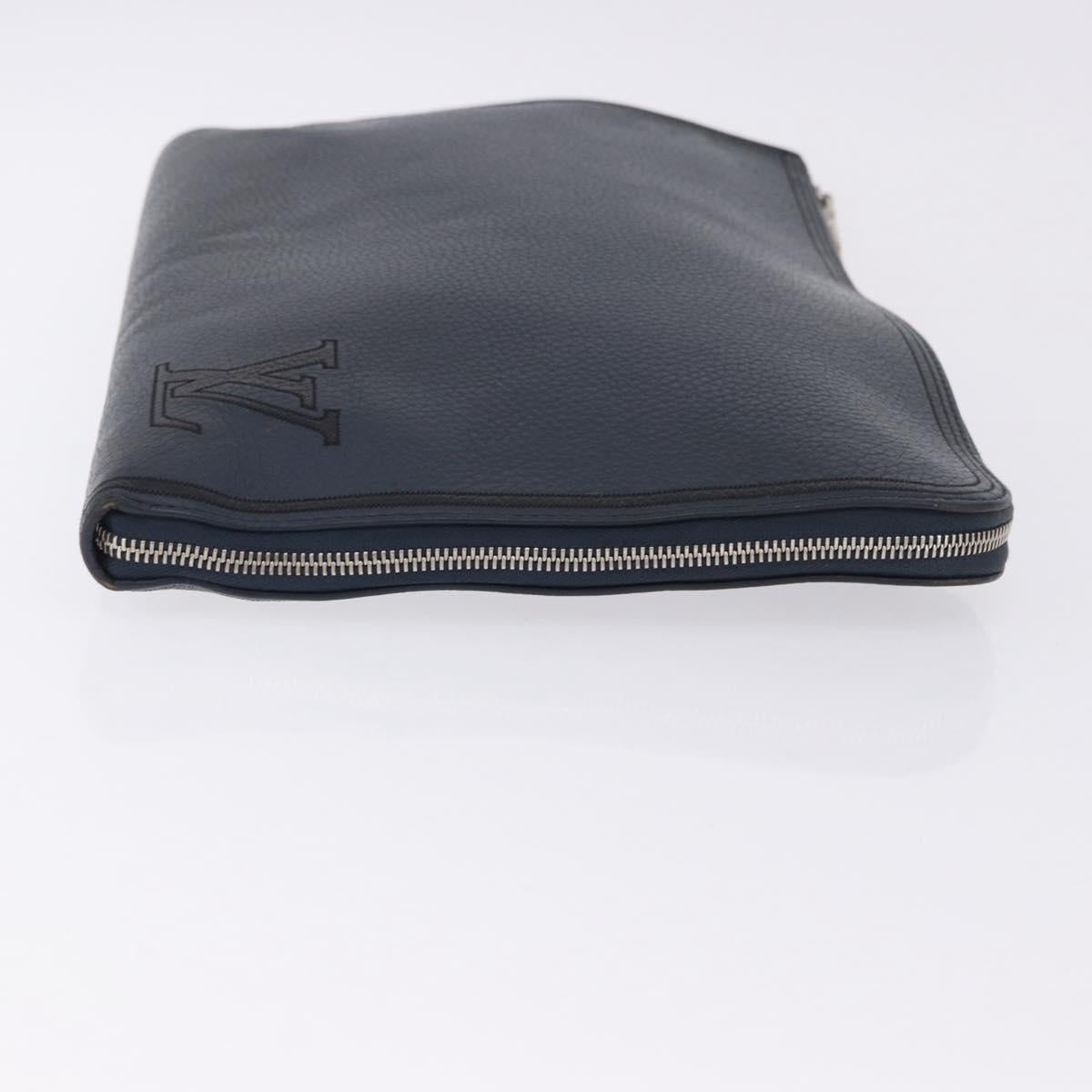 LOUIS VUITTON Pochette Jules GM Bag Taurillon Leather Navy M68235 Auth 196665A