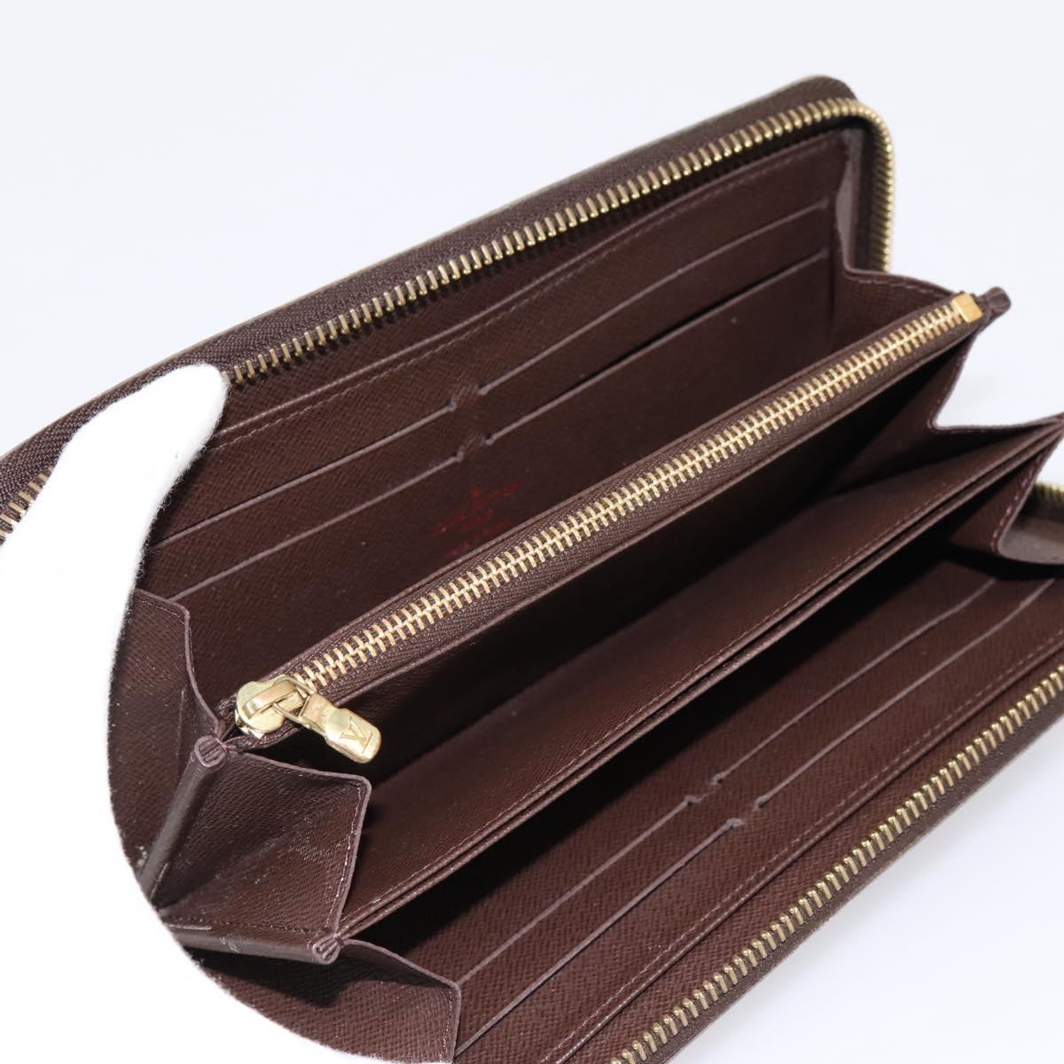LOUIS VUITTON Damier Ebene Zippy Wallet Long Wallet N41661 LV Auth 196670