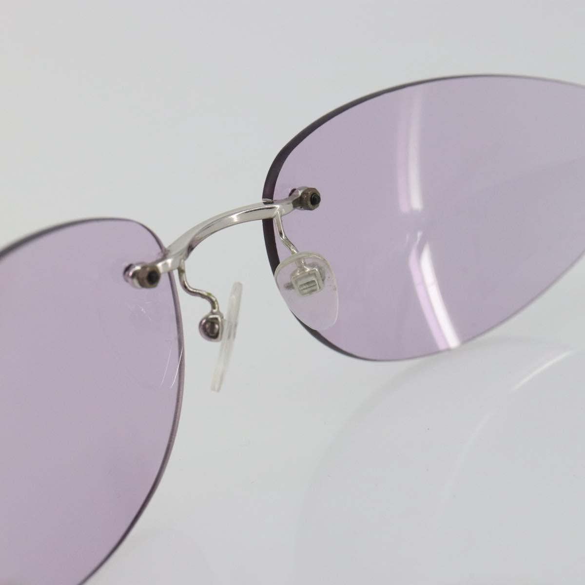GUCCI Sunglasses Metal Purple Silver Auth 196672M