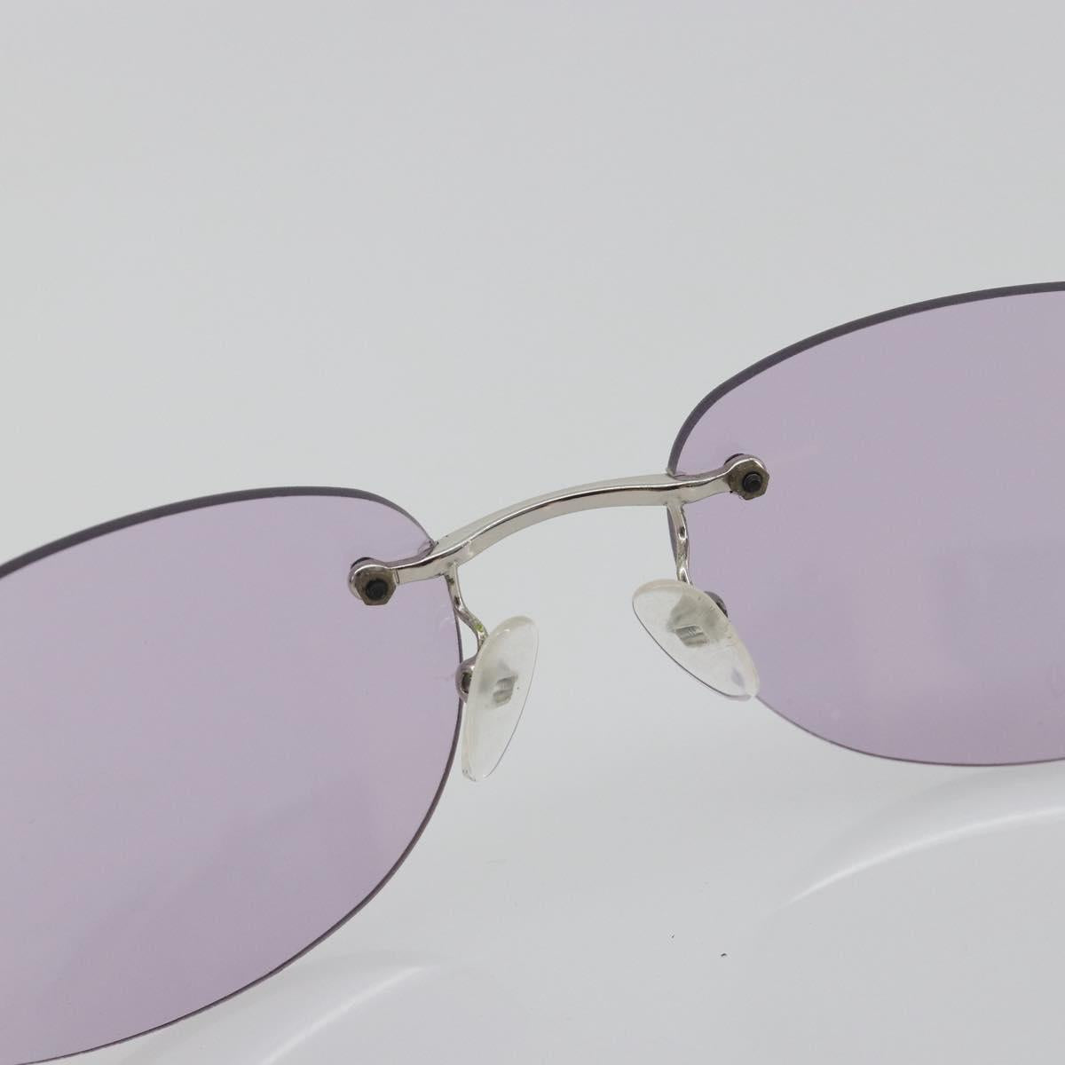 GUCCI Sunglasses Metal Purple Silver Auth 196672M