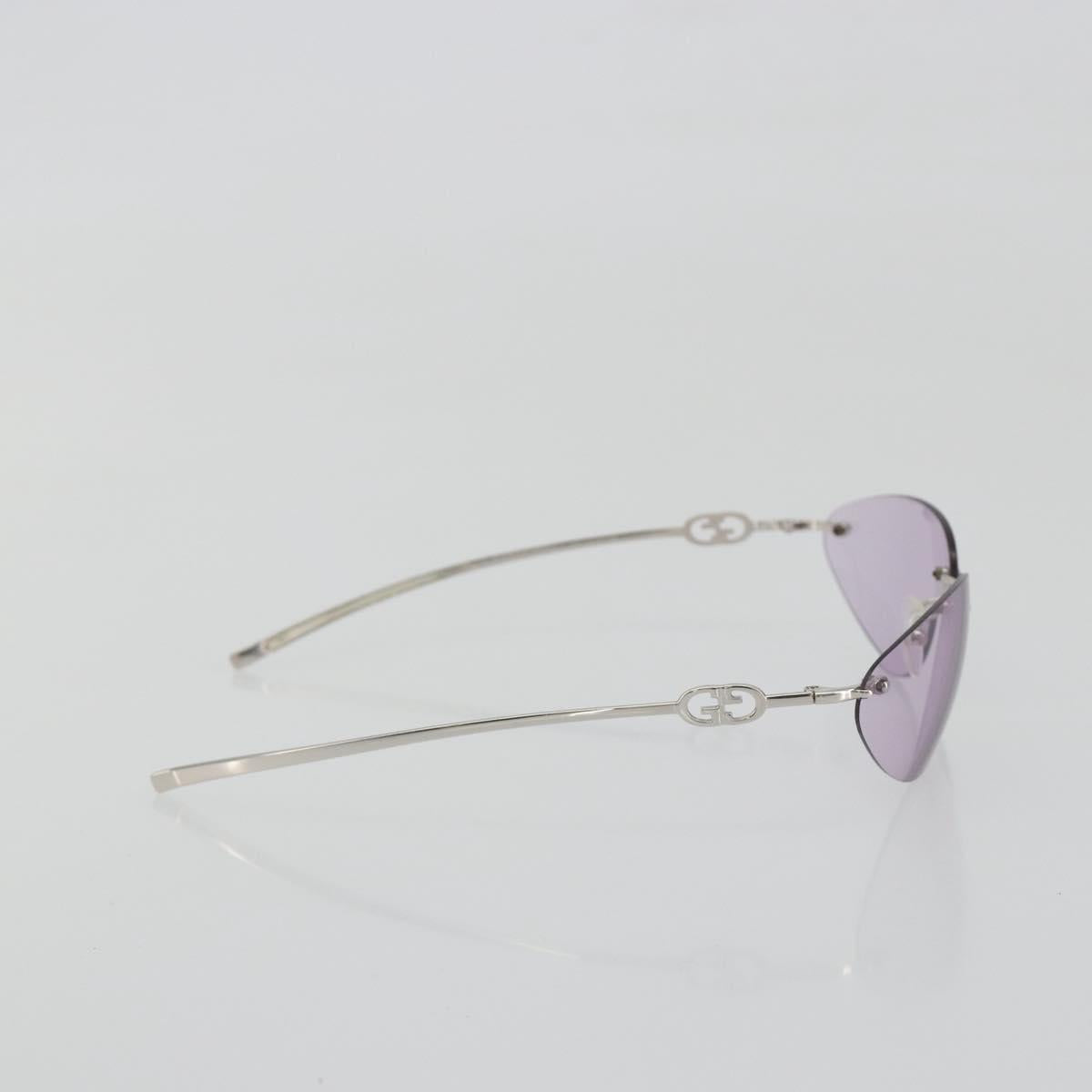 GUCCI Sunglasses Metal Purple Silver Auth 196672M