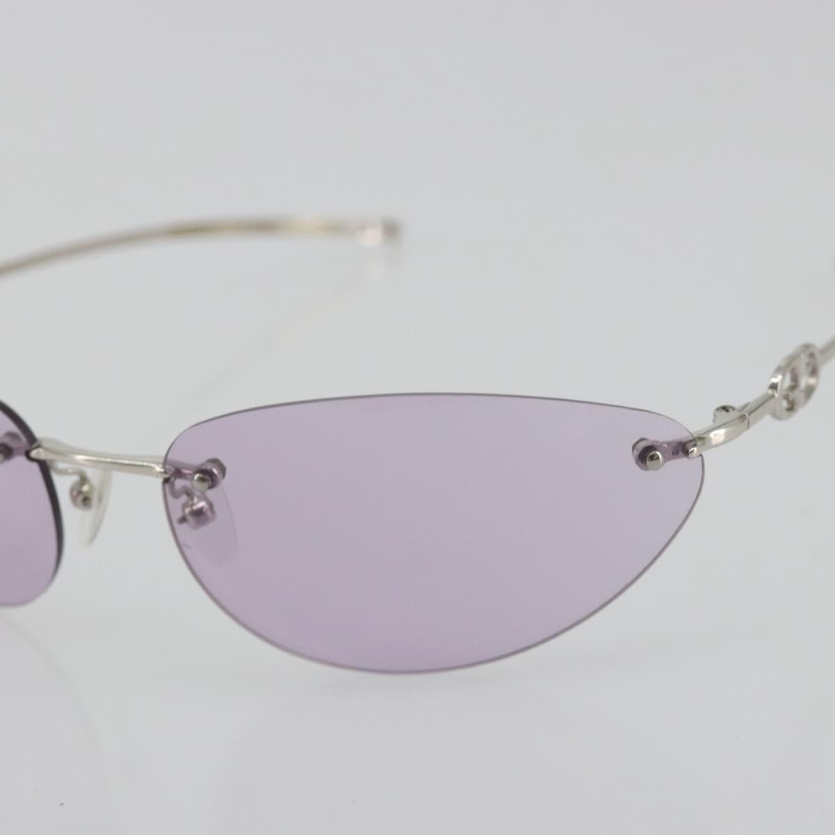 GUCCI Sunglasses Metal Purple Silver Auth 196672M