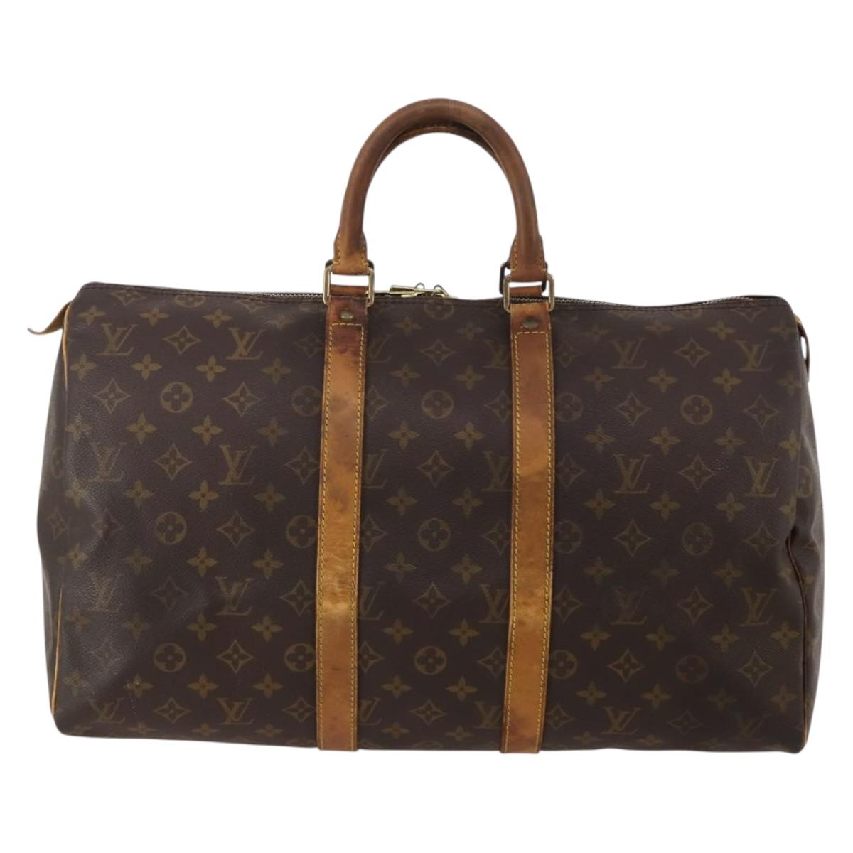LOUIS VUITTON Monogram Keepall 45 Boston Bag M41428 LV Auth 196676