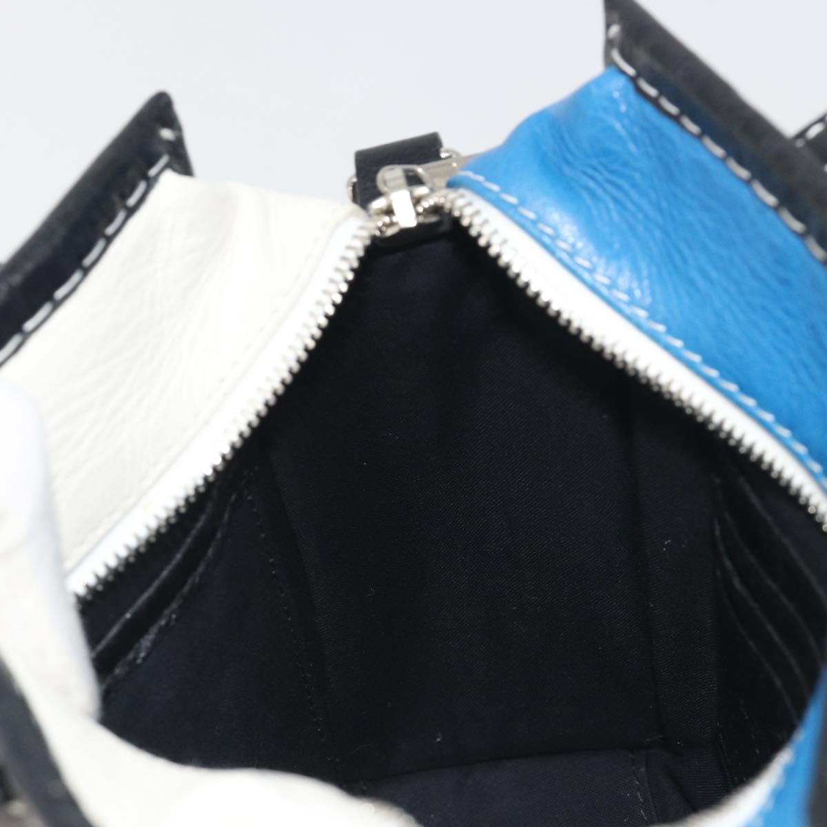 BALENCIAGA Bazaar Shopper XXS Bag Leather 2way Black Silver 513988 Auth 196682A