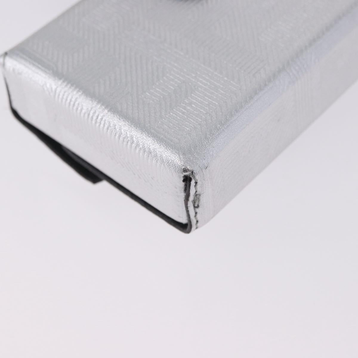 FENDI Nano Mamma Baguette Charm Leather Silver Auth 196684M