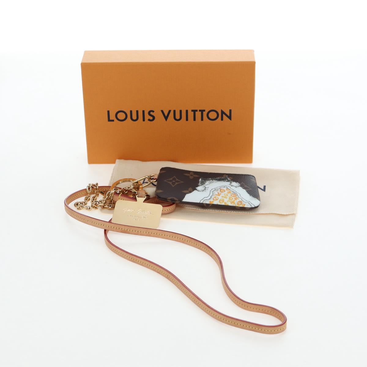 LOUIS VUITTON Catgram Phone Holder Cell M25919 LV Auth 196691SM