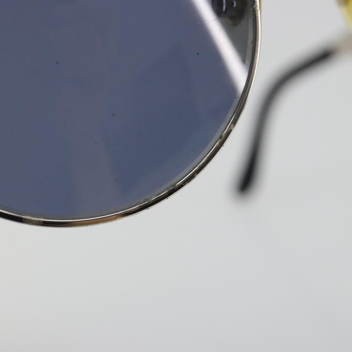 CHANEL Sunglasses Metal Silver CC Auth 196693V