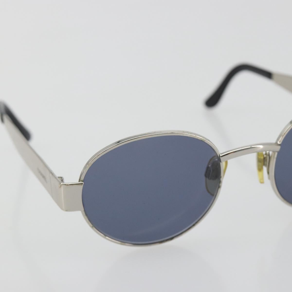 CHANEL Sunglasses Metal Silver CC Auth 196693V