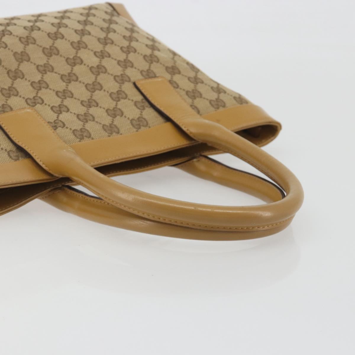 GUCCI GG Canvas Tote Bag Beige 002 1119 Auth 196694