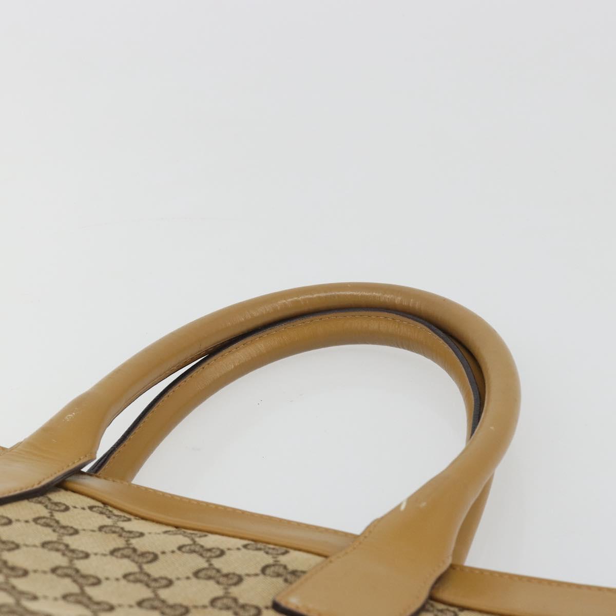 GUCCI GG Canvas Tote Bag Beige 002 1119 Auth 196694