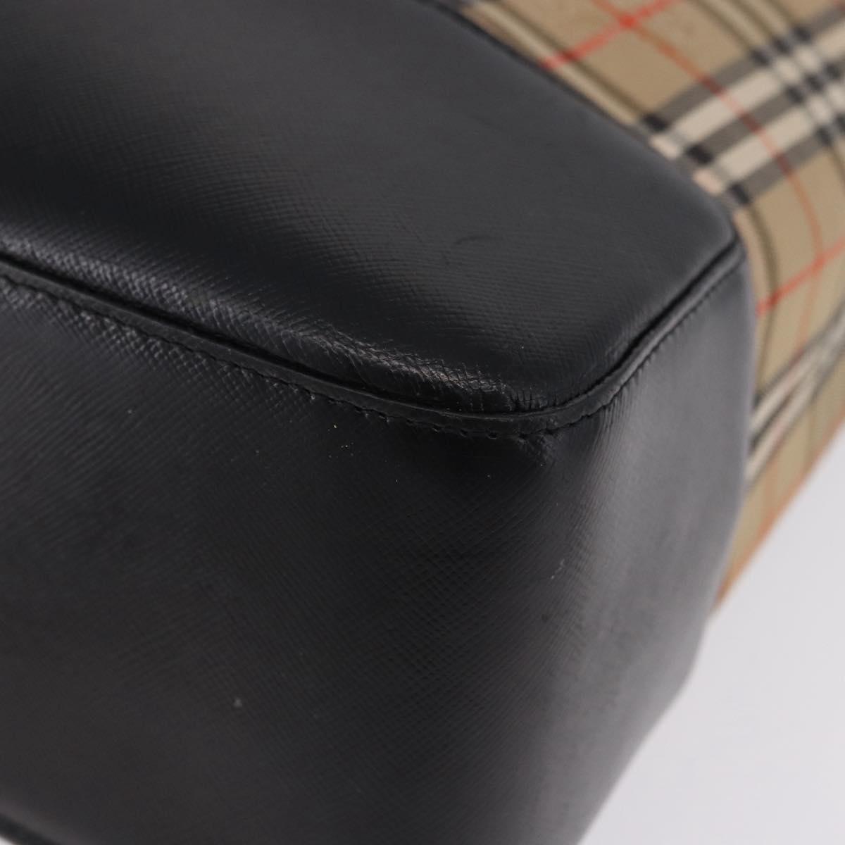 BURBERRY Nova Check Tote Bag Canvas Beige Auth 196697