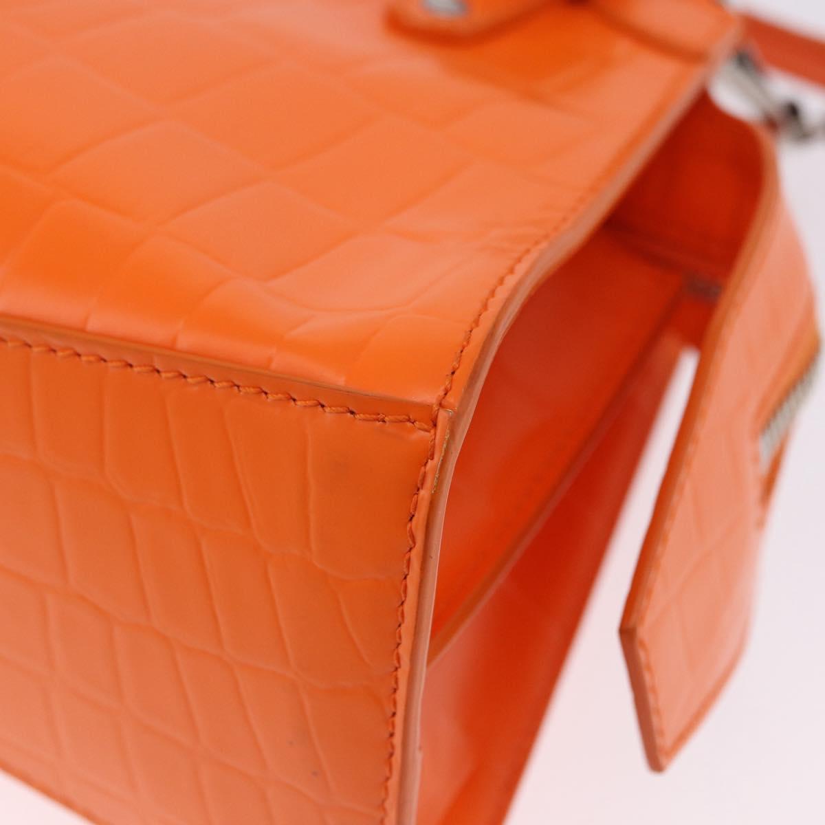 BALENCIAGA Neo Classic City Mini Bag Leather 2way Orange 638524 Auth 196699M