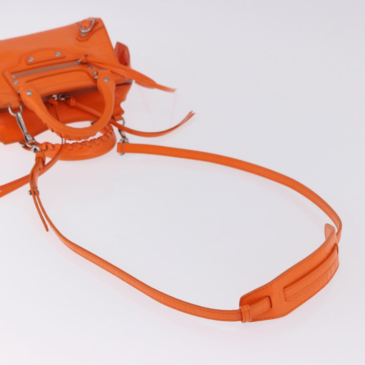 BALENCIAGA Neo Classic City Mini Bag Leather 2way Orange 638524 Auth 196699M