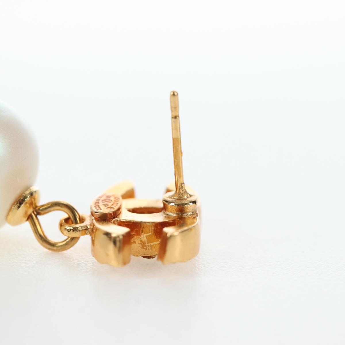 CHANEL COCO Mark Pierce Metal Gold Tone CC Auth 196711M