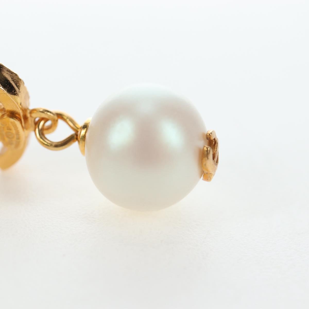 CHANEL COCO Mark Pierce Metal Gold Tone CC Auth 196711M