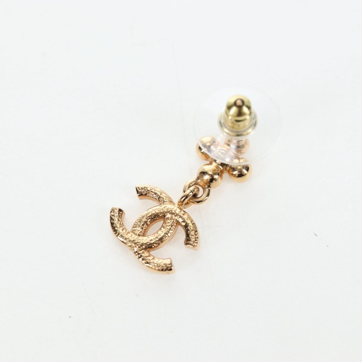 CHANEL COCO Mark Pierce Metal Gold Tone CC Auth 196718M