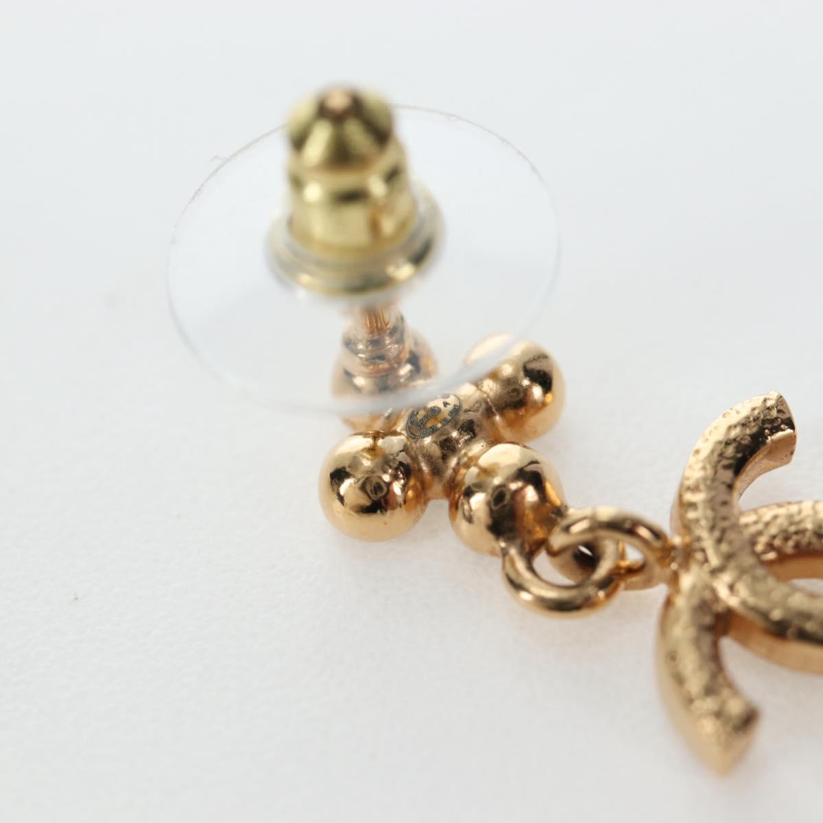 CHANEL COCO Mark Pierce Metal Gold Tone CC Auth 196718M