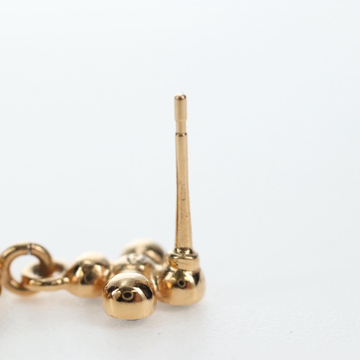 CHANEL COCO Mark Pierce Metal Gold Tone CC Auth 196718M