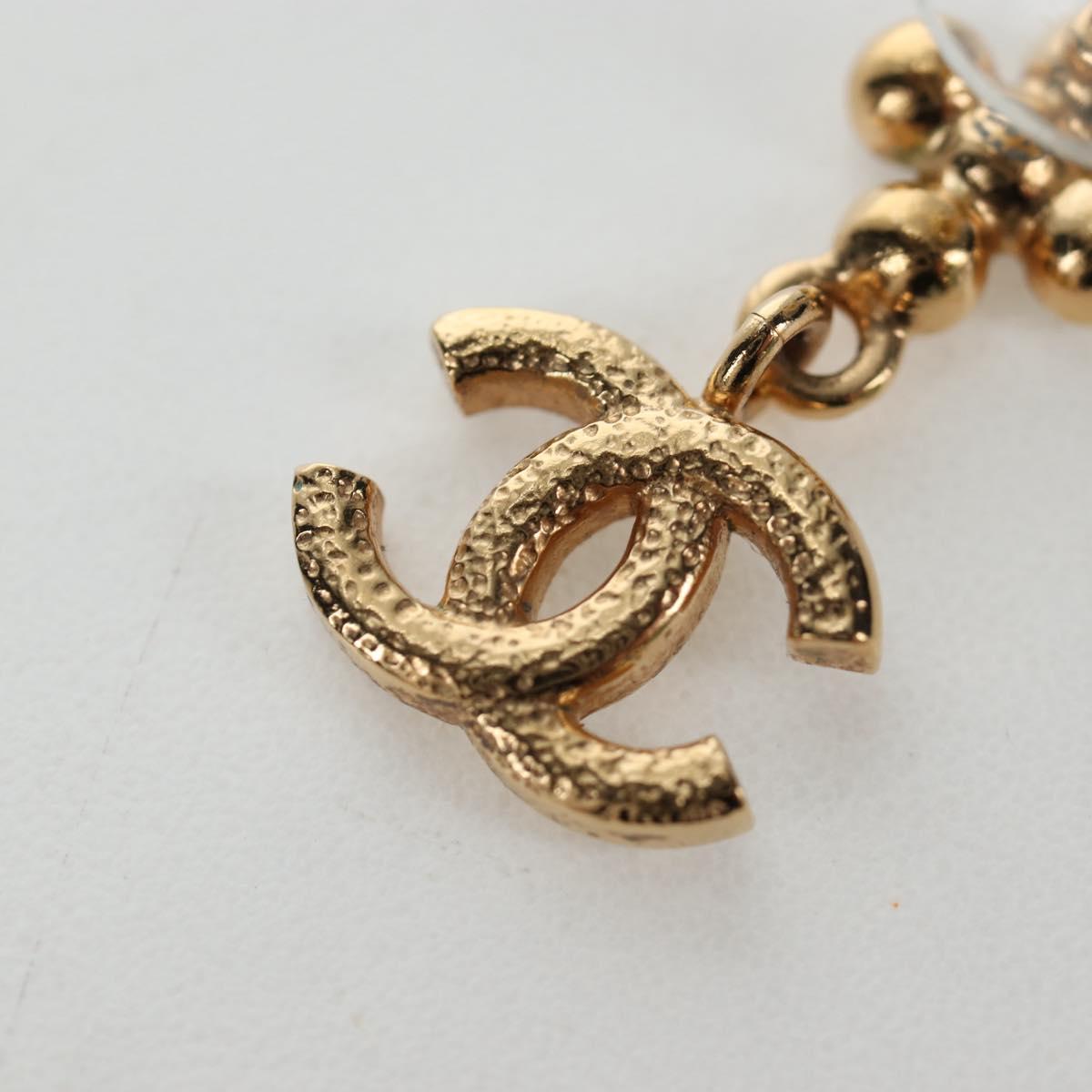 CHANEL COCO Mark Pierce Metal Gold Tone CC Auth 196718M