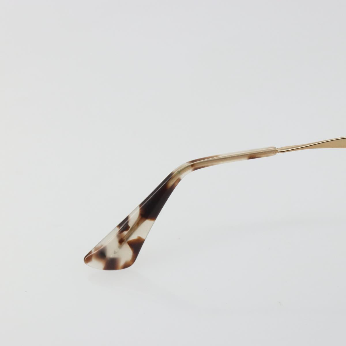 PRADA Sunglasses Metal Brown Champagne Gold Auth 196722M