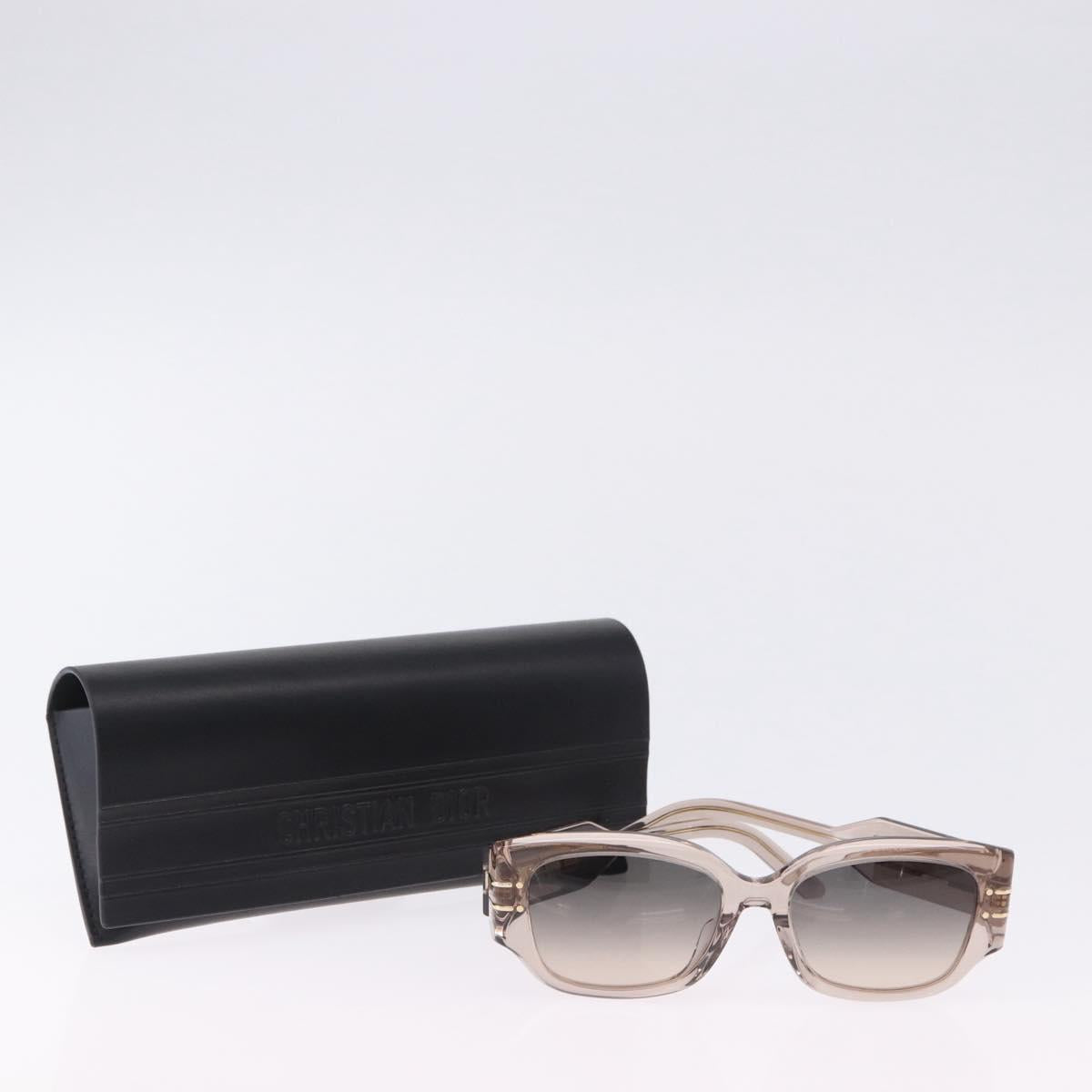 Christian Dior Sunglasses Plastic Brown Gold Auth 196724M
