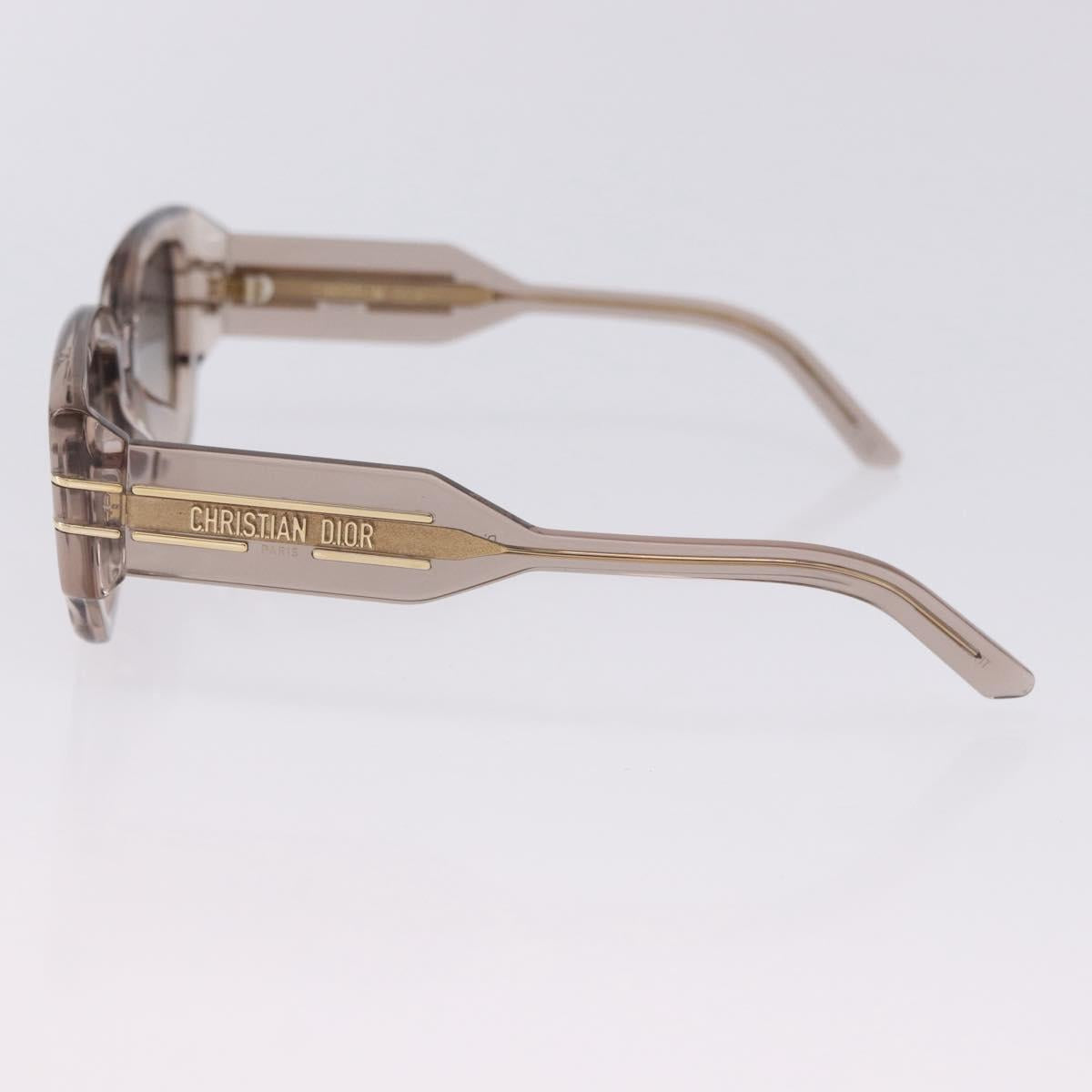 Christian Dior Sunglasses Plastic Brown Gold Auth 196724M