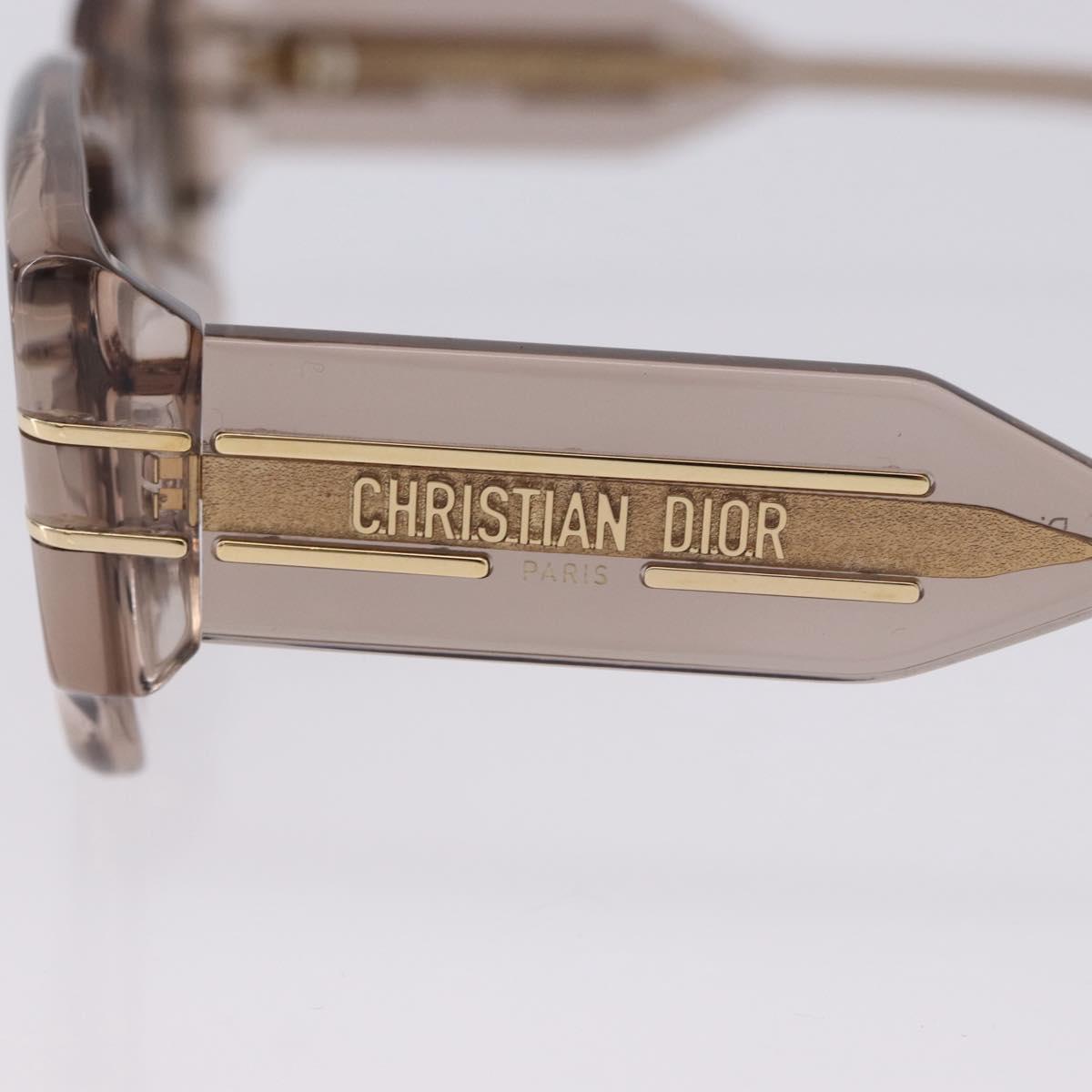 Christian Dior Sunglasses Plastic Brown Gold Auth 196724M