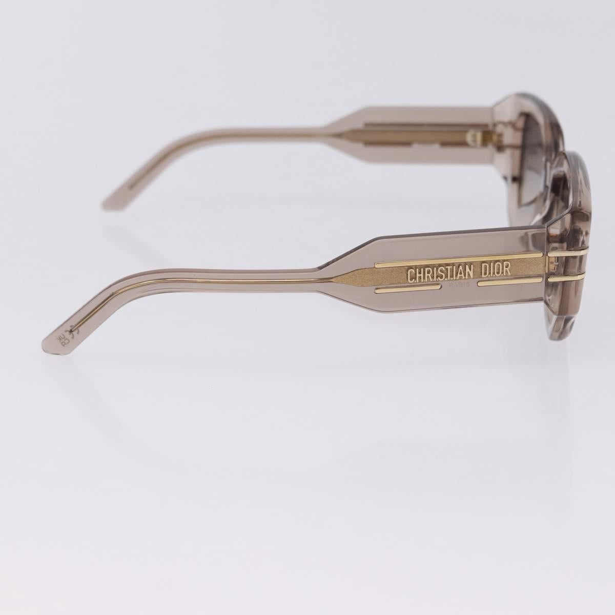 Christian Dior Sunglasses Plastic Brown Gold Auth 196724M