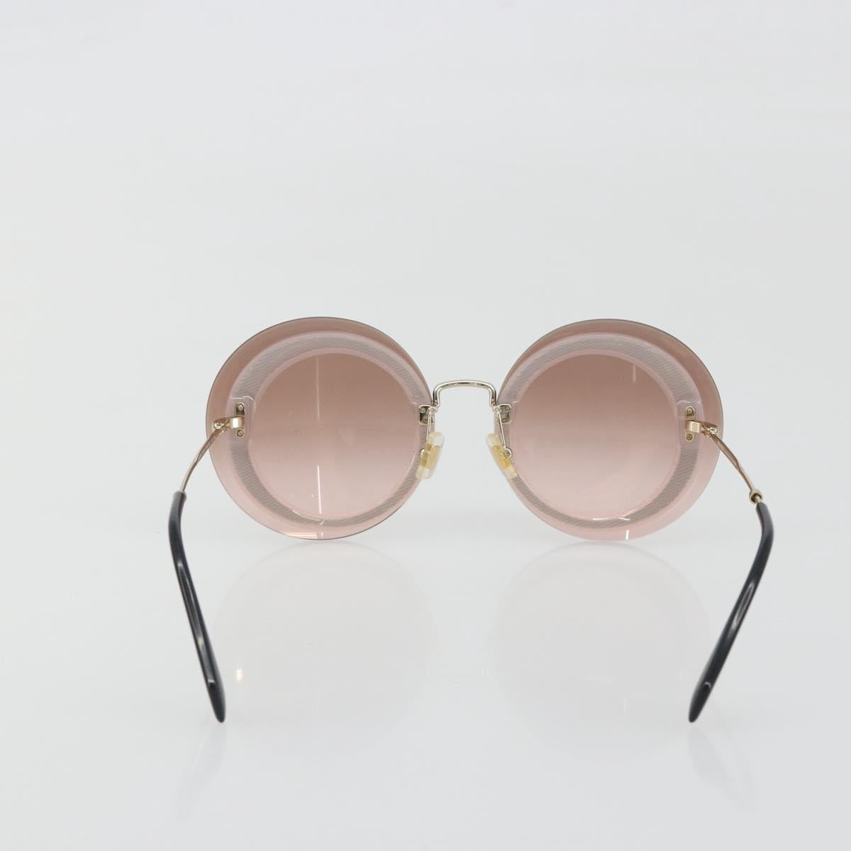 Miu Miu Sunglasses Metal Pink Gold Auth 196725M