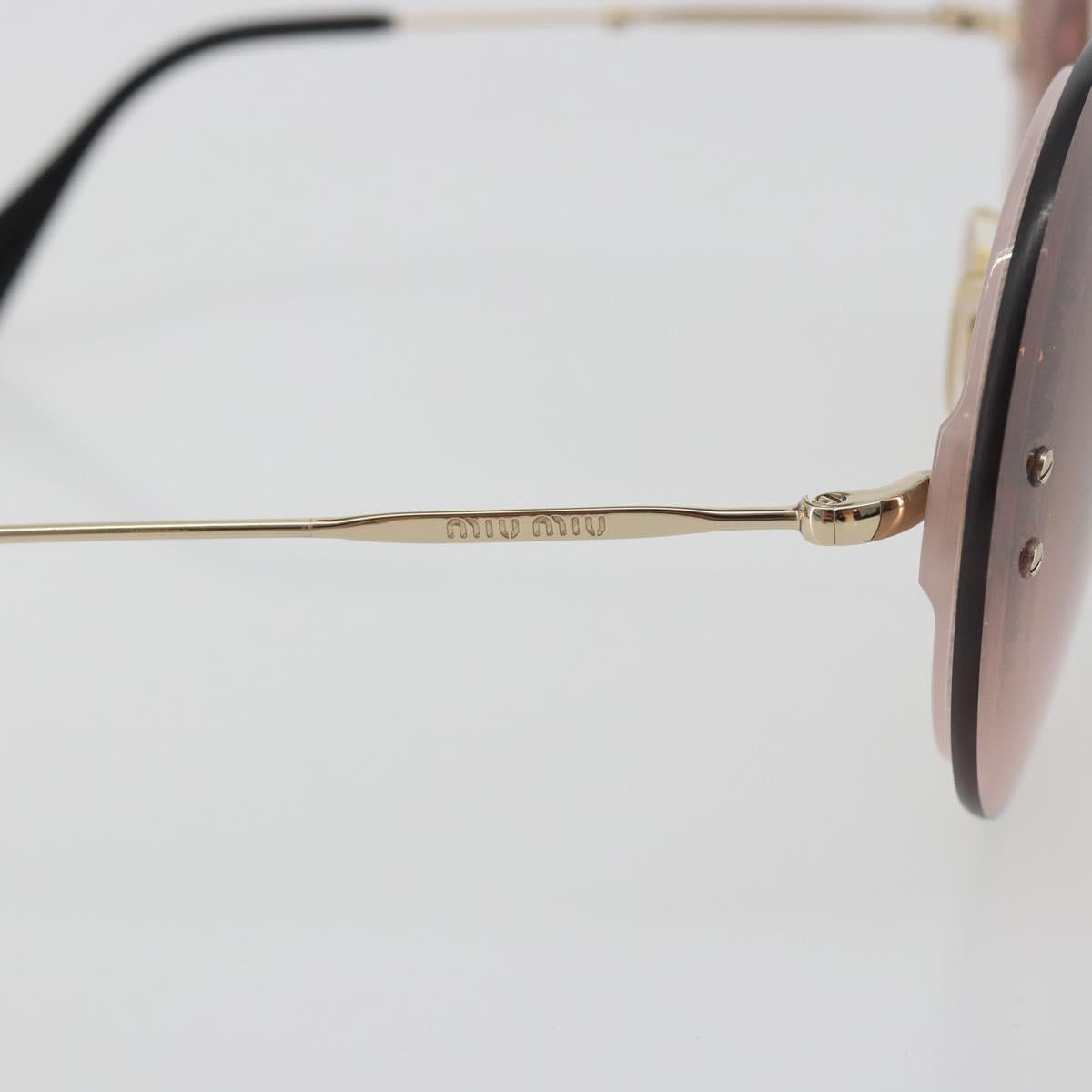 Miu Miu Sunglasses Metal Pink Gold Auth 196725M