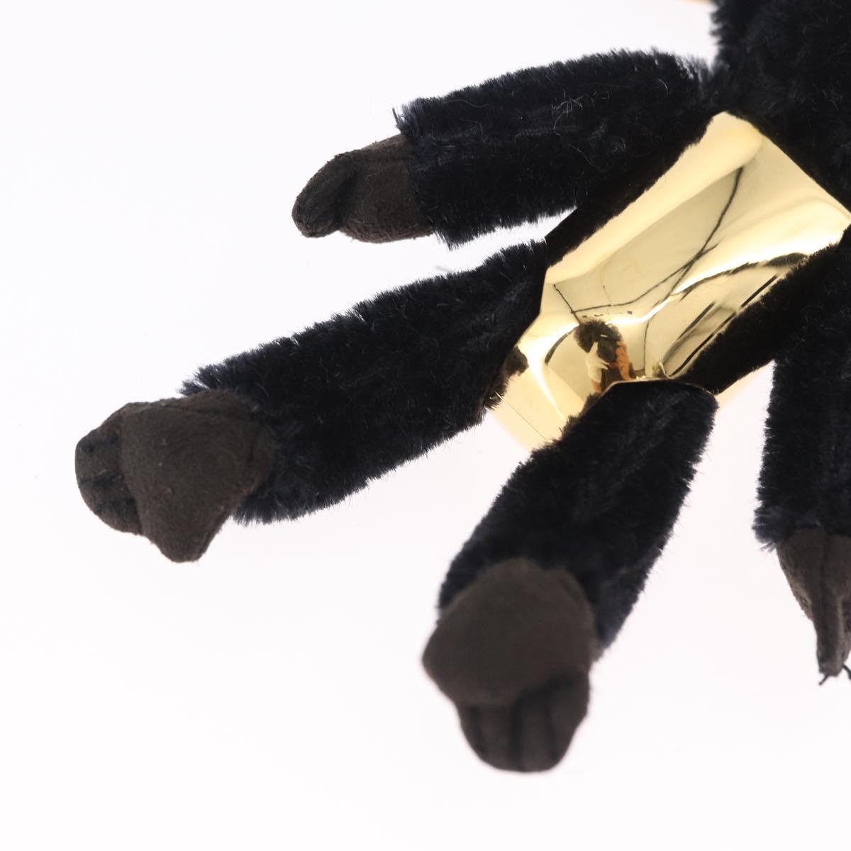 PRADA Gorilla Charm Metal Black Gold Tone Auth 196727M